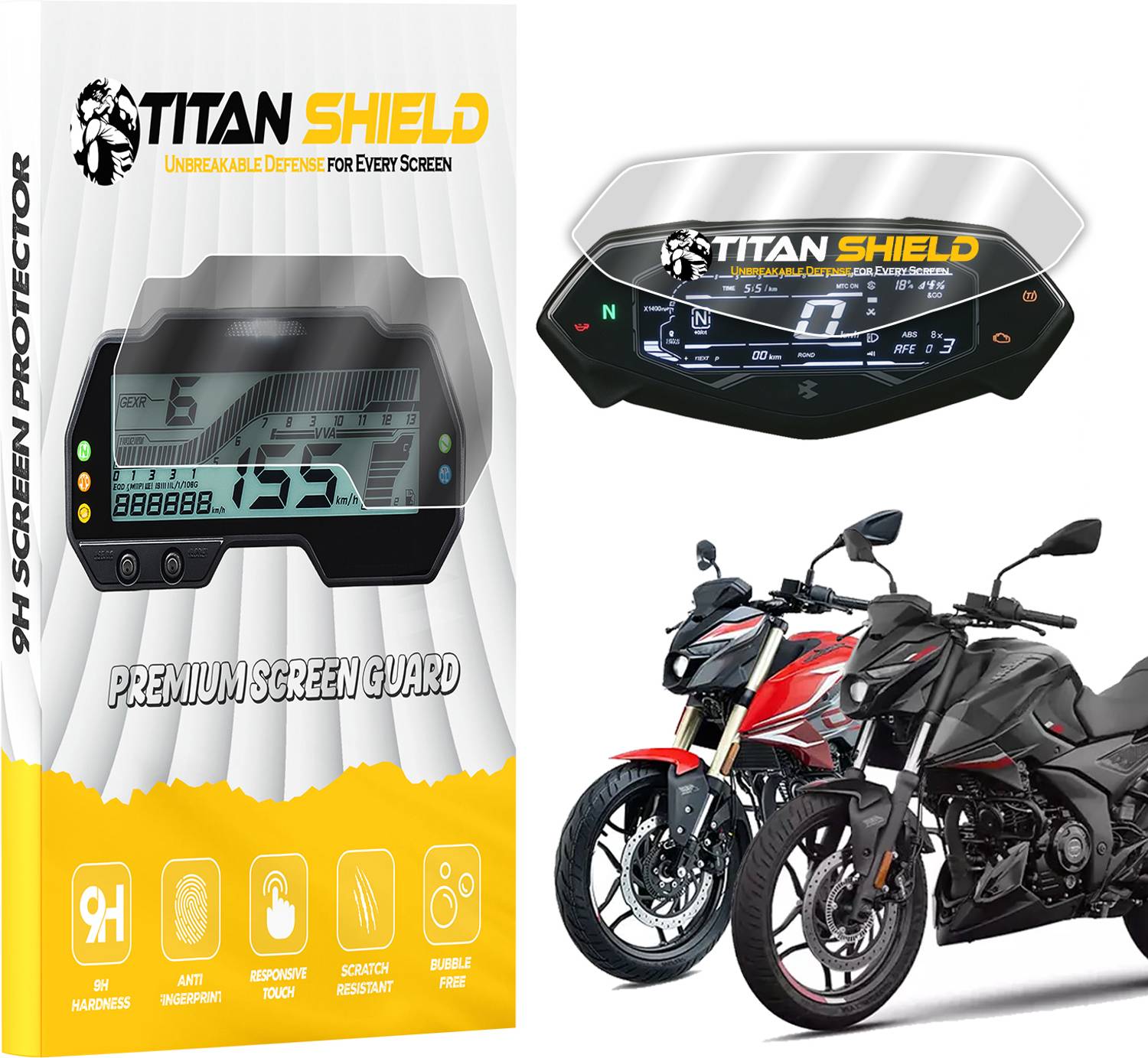 Titan Shield Screen Guard for Bajaj Pulsar N150 N160 N250 Scr