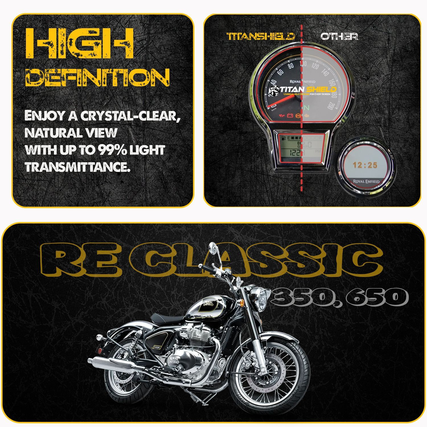 Image of Titan Shield Royal Enfield Reborn Classic 350 2022+ Bike Crash Guard