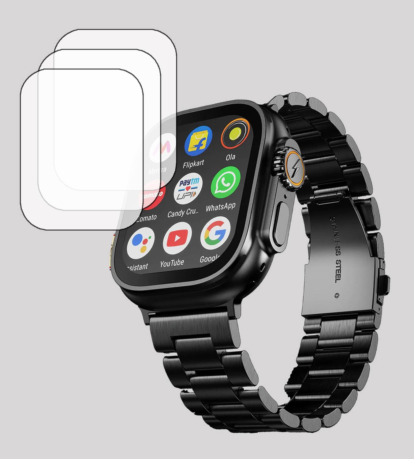 EJZATI Screen Guard for FIRE BOLTT ORACLE SMARTWATCH, SCREEN GUARD