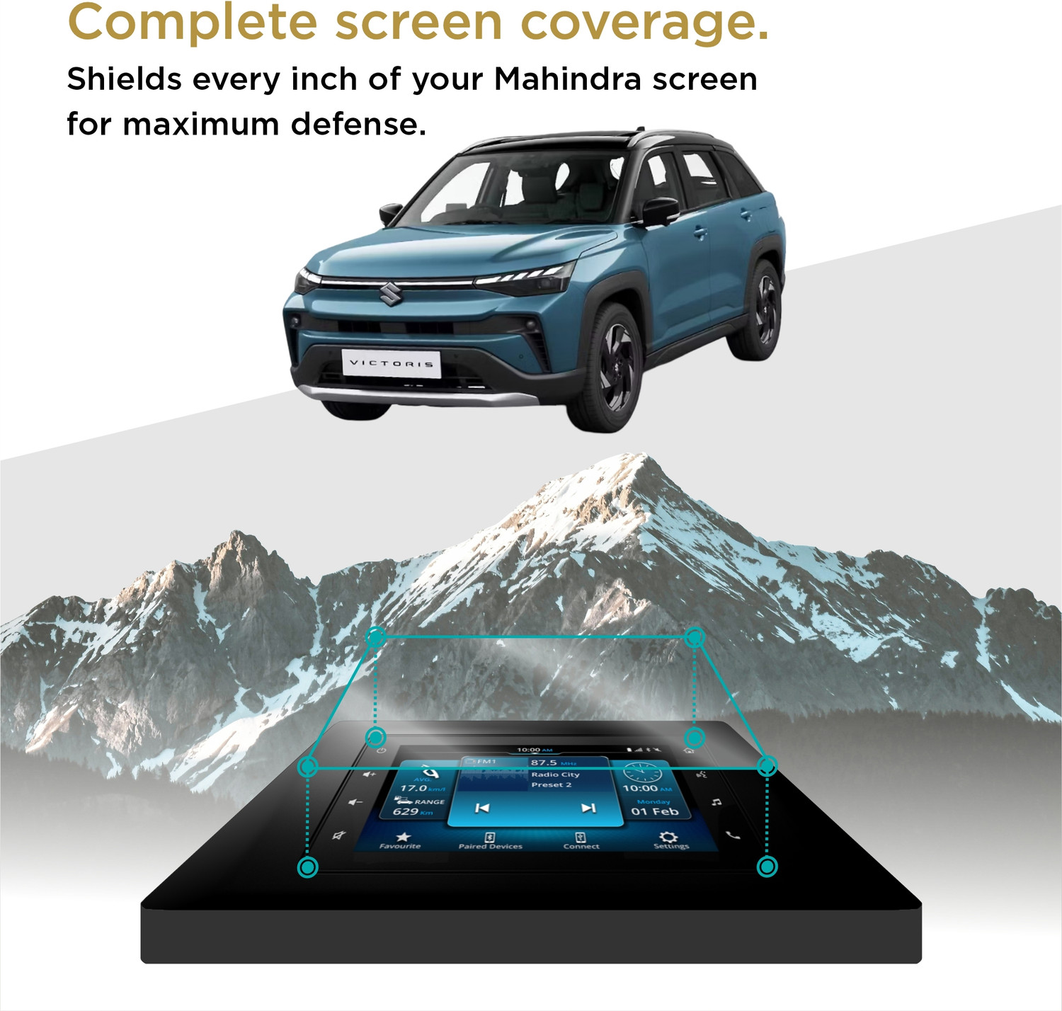 Image of spartan shield Screen Guard for NEW MARUTI SUZUKI VICTORIS 2025+ || 7 INCH INFOTAINMENT PROTECTOR || Lxi, Vxi & Zxi / ZxI(O) || Anti Fingerprint | Scratch Resistant | HD Clarity || CAR Display Accessories for Car LCD Touchscreen [Not Tempered Glass]
