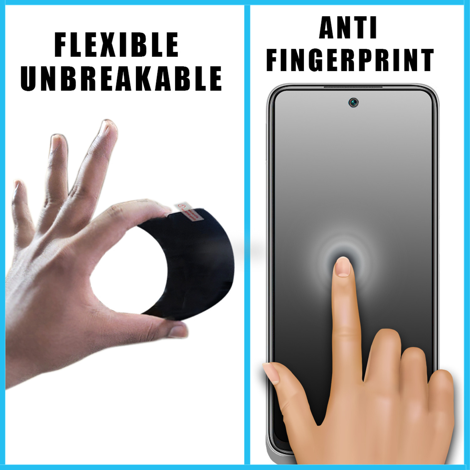 Image of BERRIES Screen Guard for INFINIX GT 10 PRO (Flexible Unbreakable 9H ) Full Screen Coverage (Except Edges)