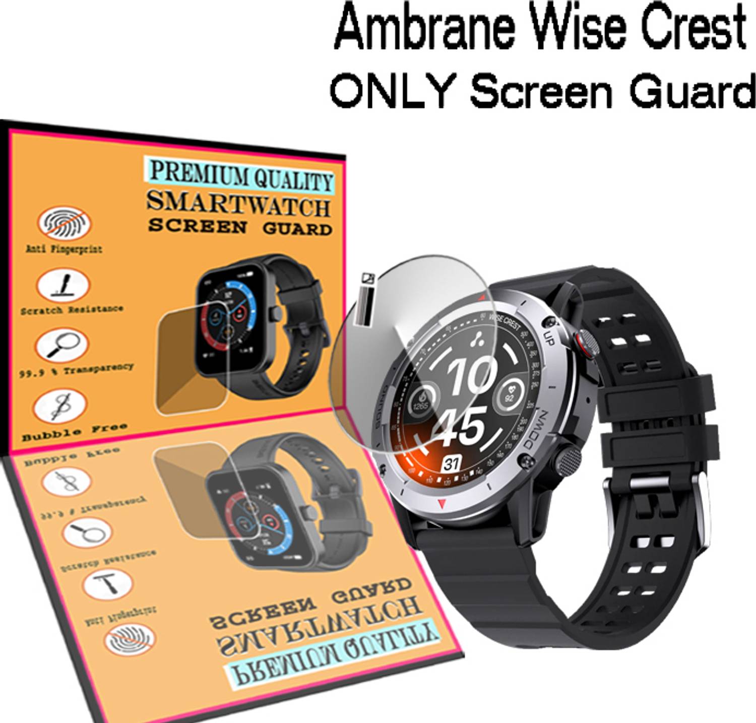 daffin Screen Guard for Ambrane Wise Crest