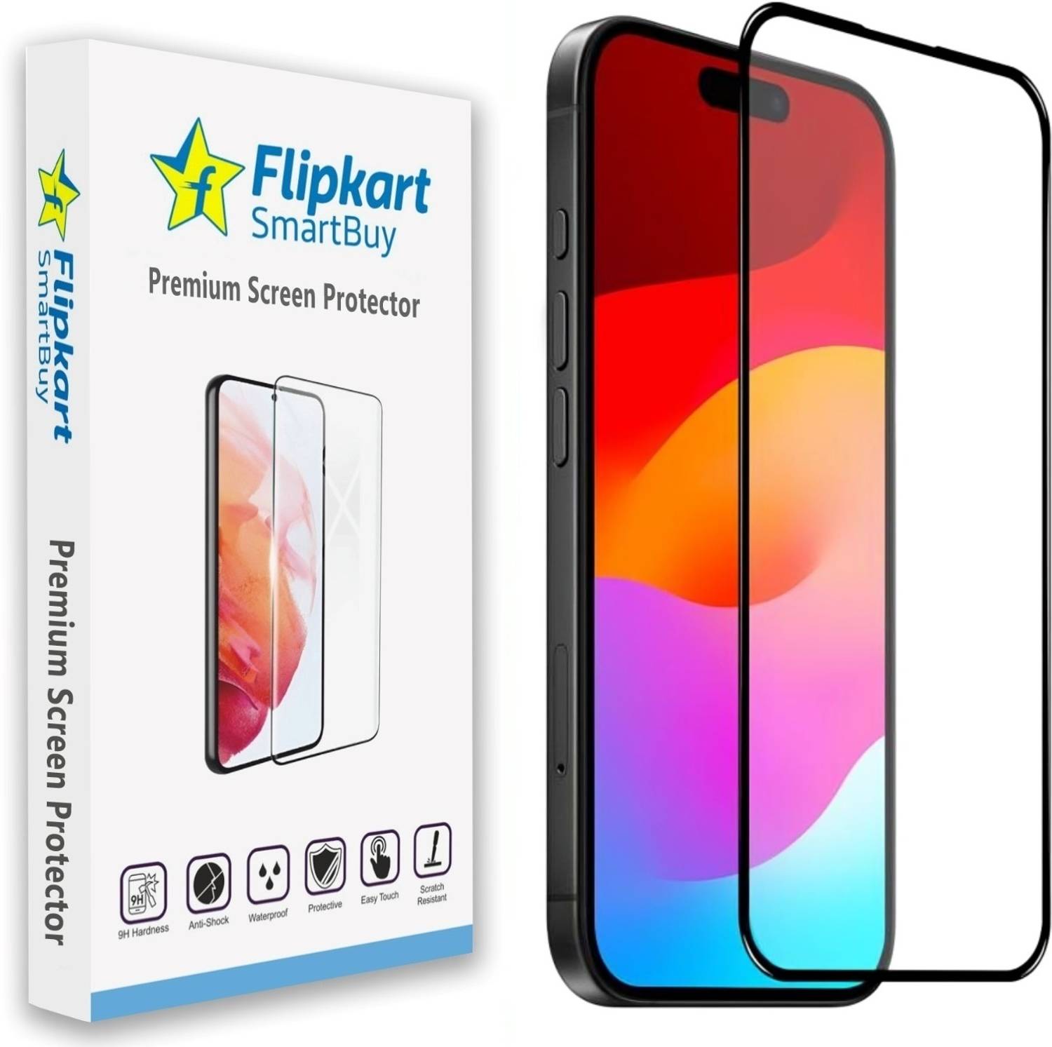 Flipkart SmartBuy Screen Guard for Apple iPhone 17, with Easy Installation Kit