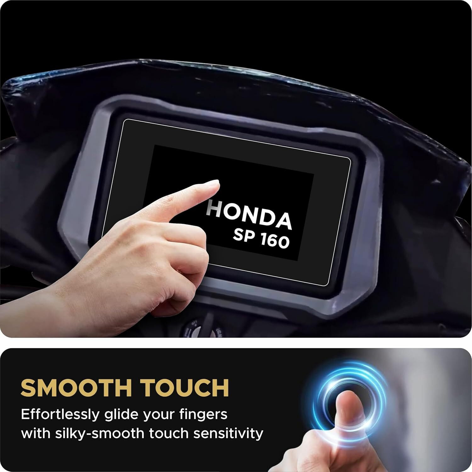 Image of DefendX SCREEN PROTECTOR FOR HONDA SP 125 Bike Display Screen Guard (Honda)