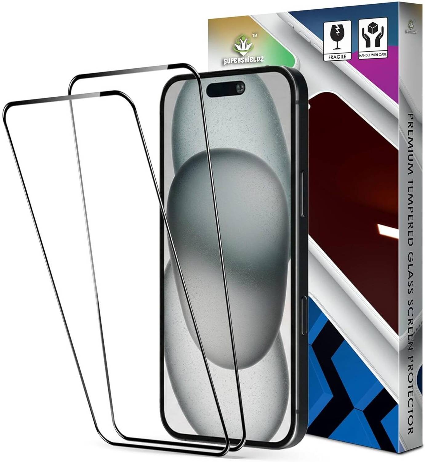 DABEN Screen Guard for Apple iPhone 15 (Pack of 2)