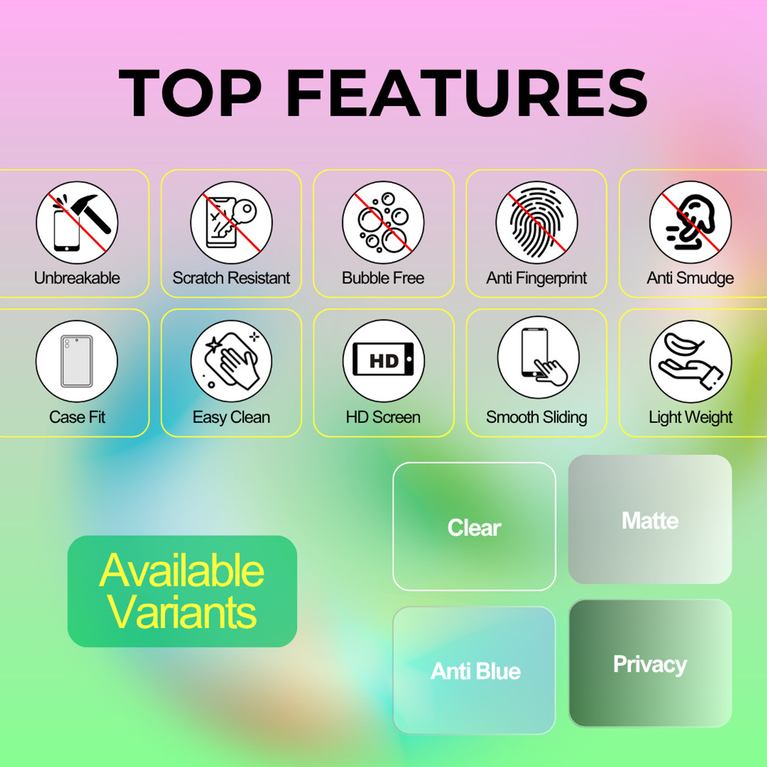 Image of Vatson Group Screen Guard for Tecno Camon iSky 3 - Clear Variant - Flexible - Unbreakable - Case Fit