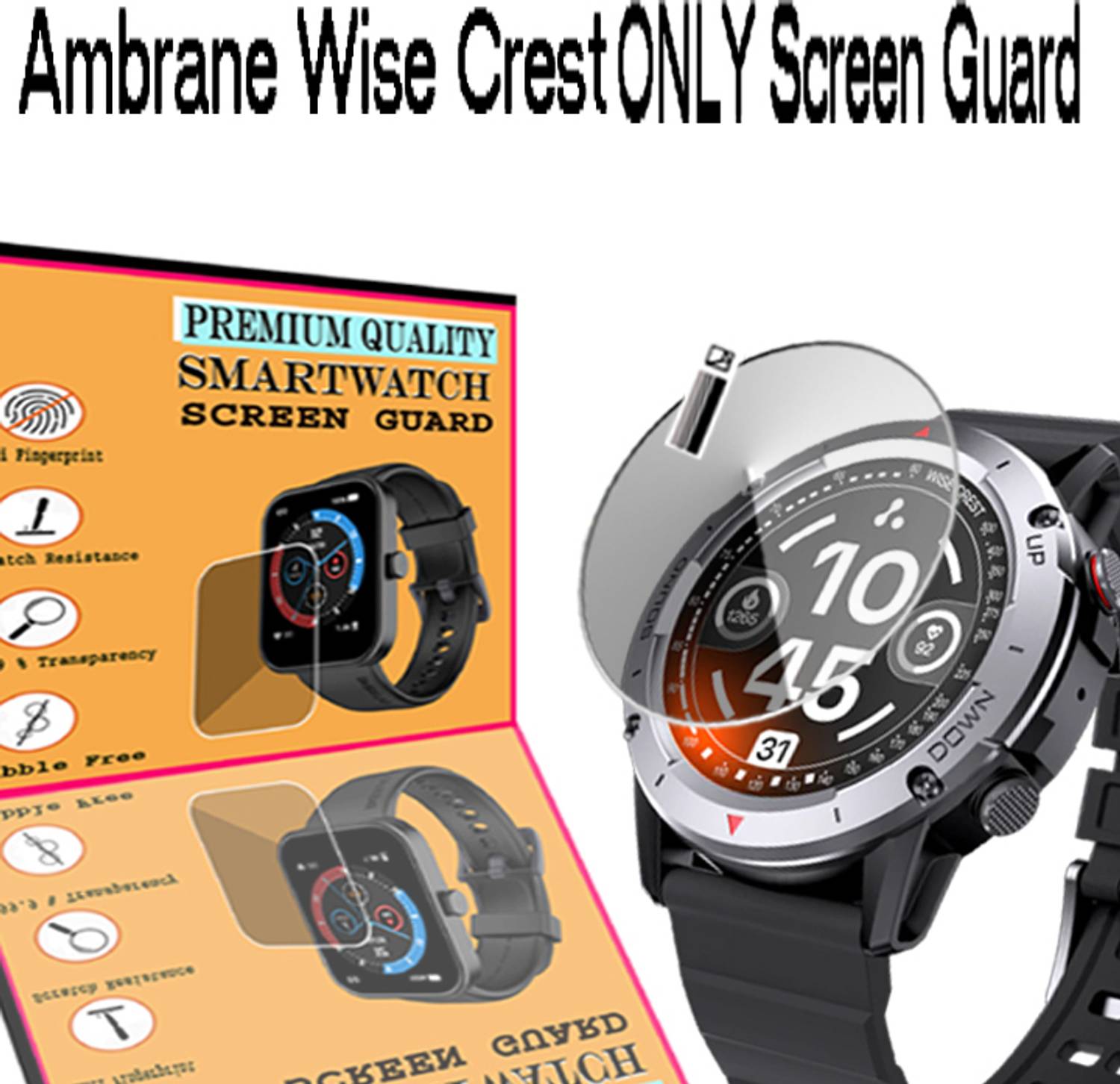 daffin Screen Guard for Ambrane Wise Crest
