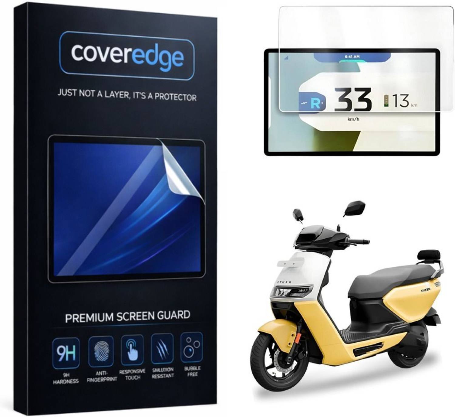 Cover Edge Screen Guard for ATHER RIZTA S & Z EV 7 INCH Screen Guard Protector Accessories Motorcycle Digital Console Speedometer