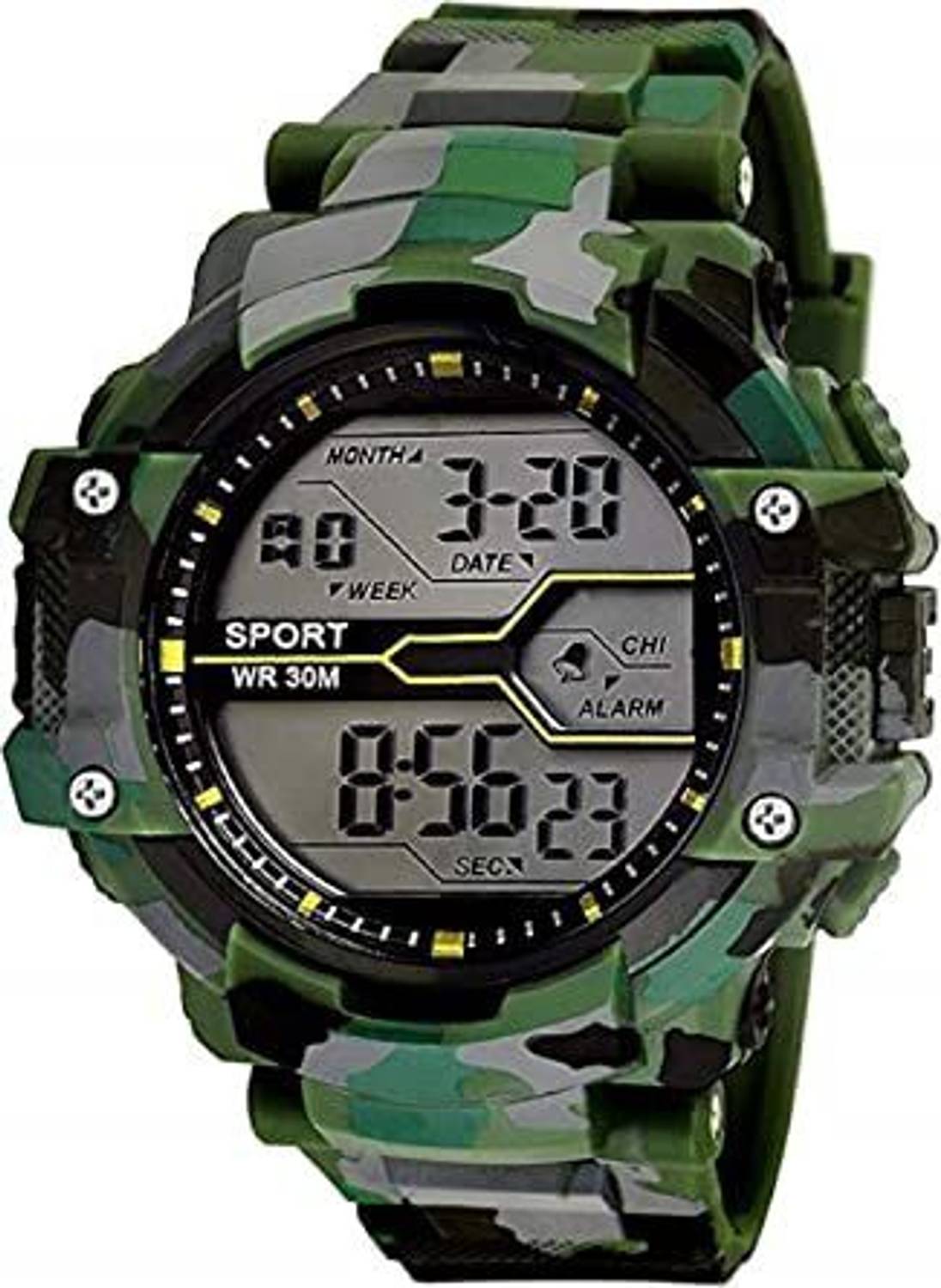 KONG FU MA SMARTWATCH Nano Glass for Acnos Military Green Army Di