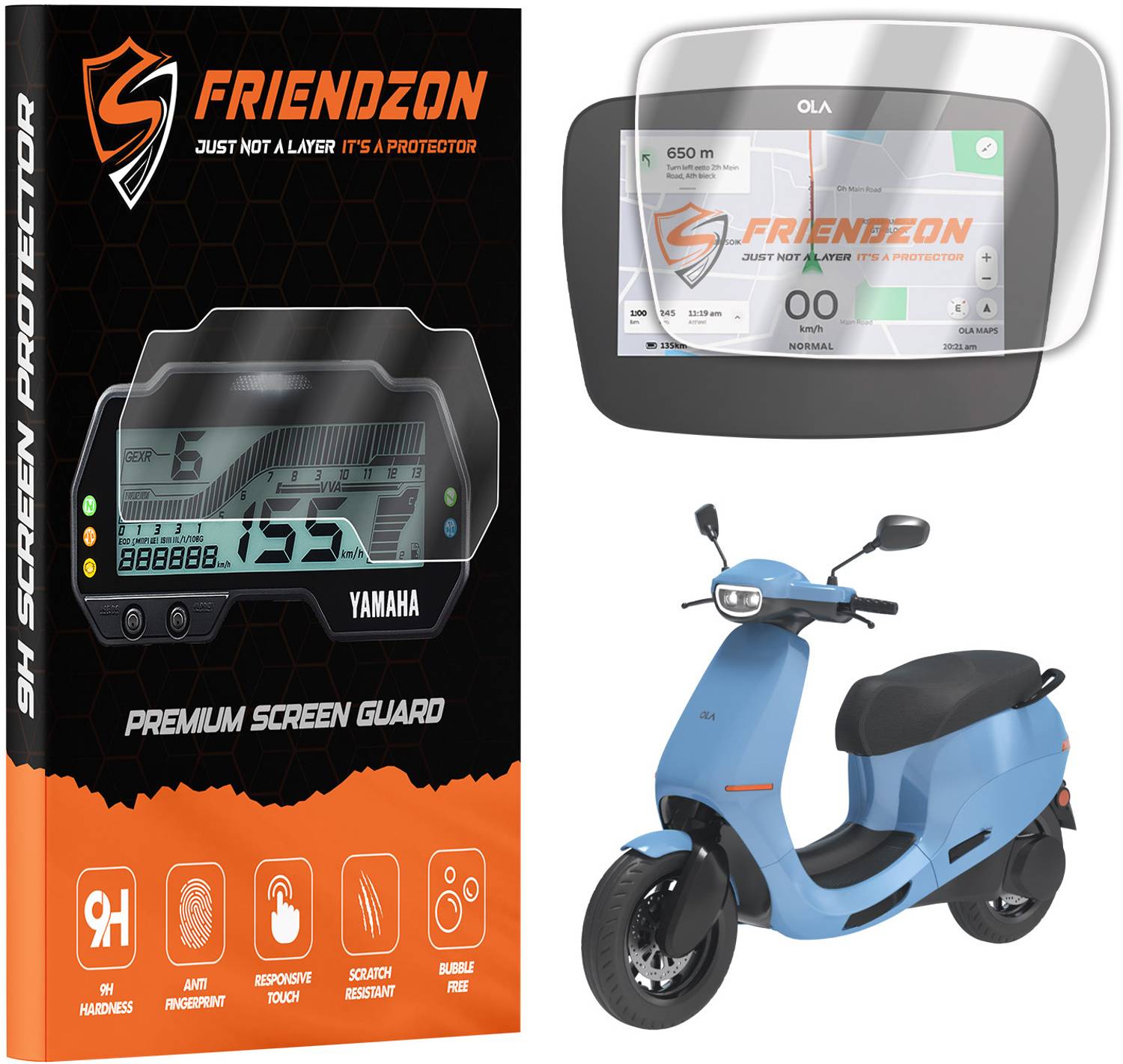 FriendZon Screen Guard for OLA S1 / S1 Pro / S1 Air EV Scooter