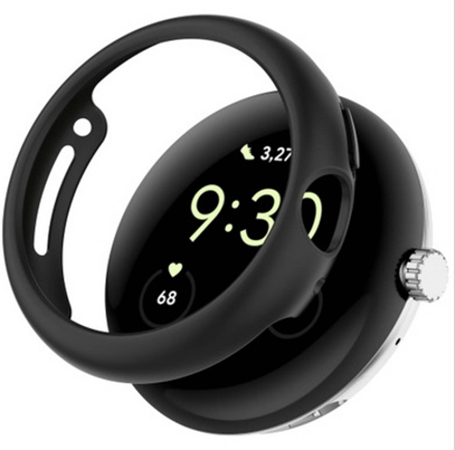 KAZUKI Screen Guard for Google Pixel Watch 2 Half Pack Hollow PC Watch Protective Case