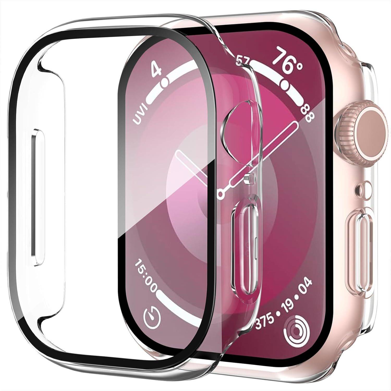LN KART Screen Guard for Apple Watch Series 10 42mm,Case Built in