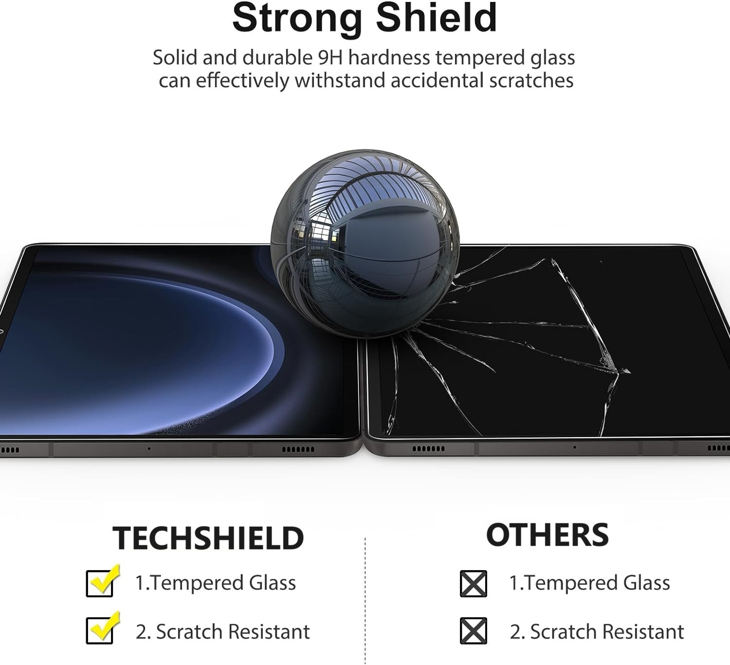 Image of TECHSHIELD Screen Guard for Samsung Galaxy Tab A9 Plus 11 inch(SM-X210 /X216)