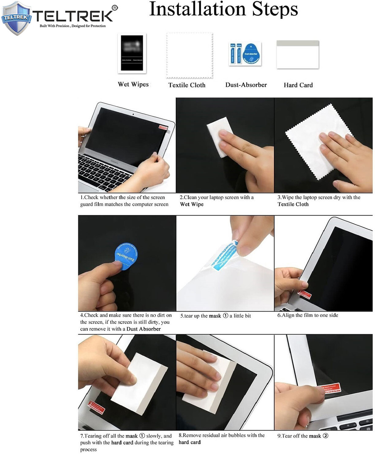 Image of TELTREK Screen Guard for Samsung Galaxy Book 2 / Book 3 / Book 4 / Book 4 Pro / Book 4 Edge / Book 2 Pro 360 2 in 1 / Book 5 360 / Ion /Flex (15.6 Inch, 16:9 Ratio) (Anti Glare Matte Finish)