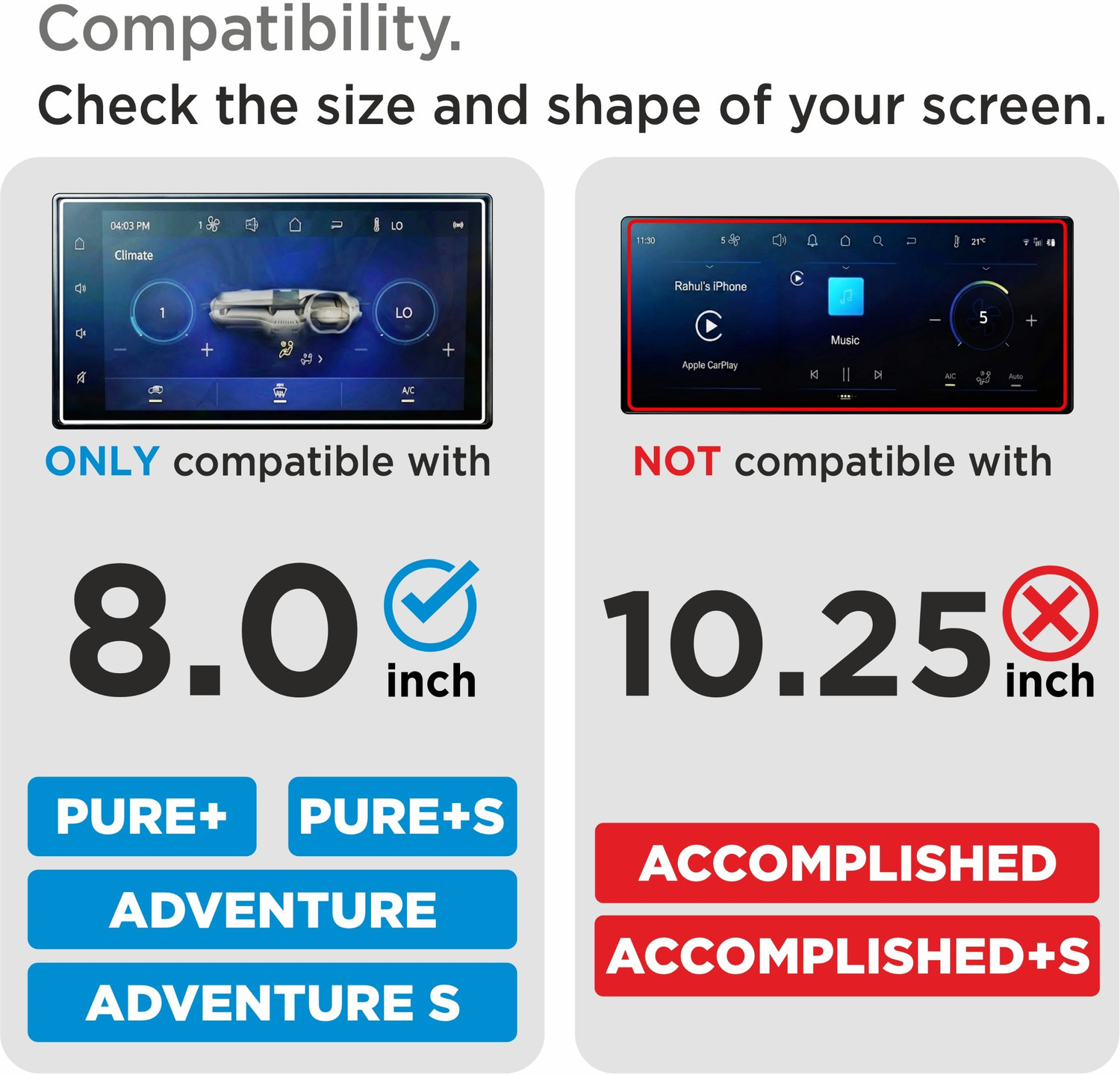 Image of spartan shield Screen Guard for TATA PUNCH 2026 Facelift PURE+, PURE+S, ADVENTURE & ADVENTURE+S NEW MODELS | COMBO PACK | 8 INCH INFOTAINMENT TOUCHSCREEN + STEERING CLUSTER PROTECTOR || Anti Scratch | HD Clarity | Water Resistant || Only Compatible with TataPunch 9H Car Display Accessories 2025+ [Not Tempered Glass]