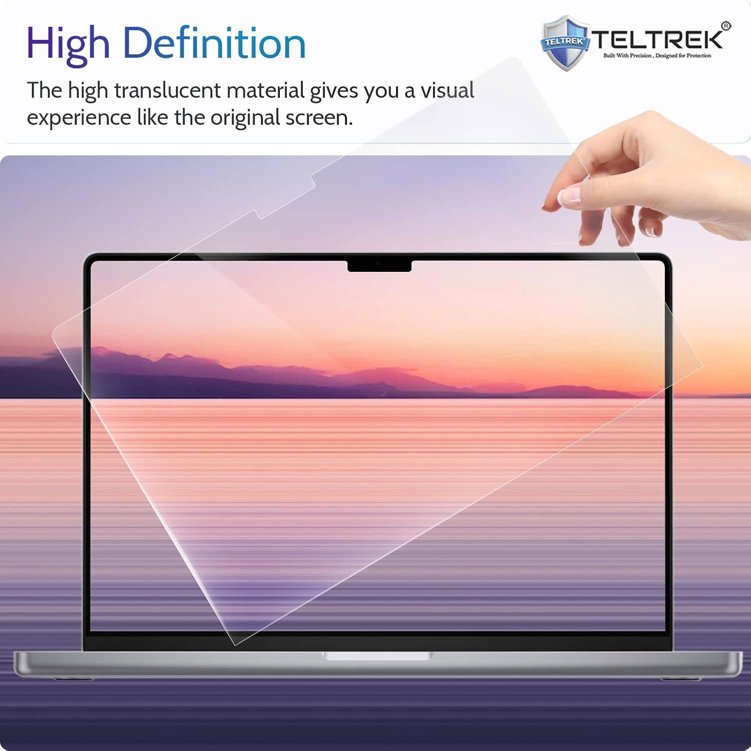 Image of TELTREK Screen Guard for Samsung Galaxy Book 2 / Book 3 / Book 4 / Book 4 Pro / Book 4 Edge / Book 2 Pro 360 2 in 1 / Book 5 360 / Ion /Flex (15.6 Inch, 16:9 Ratio) (Anti Glare Matte Finish)