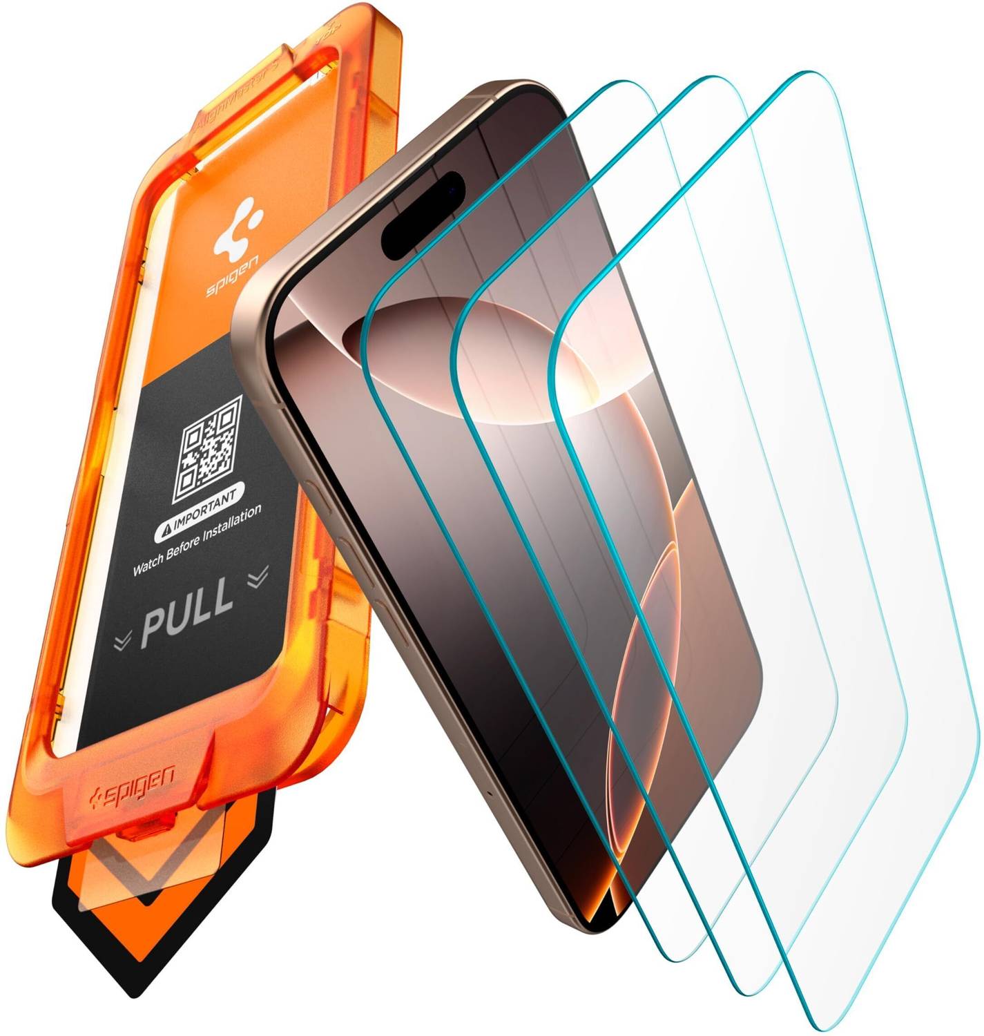 Spigen Tempered Glass Guard for iPhone 16 Pro Max (Pack of 3)