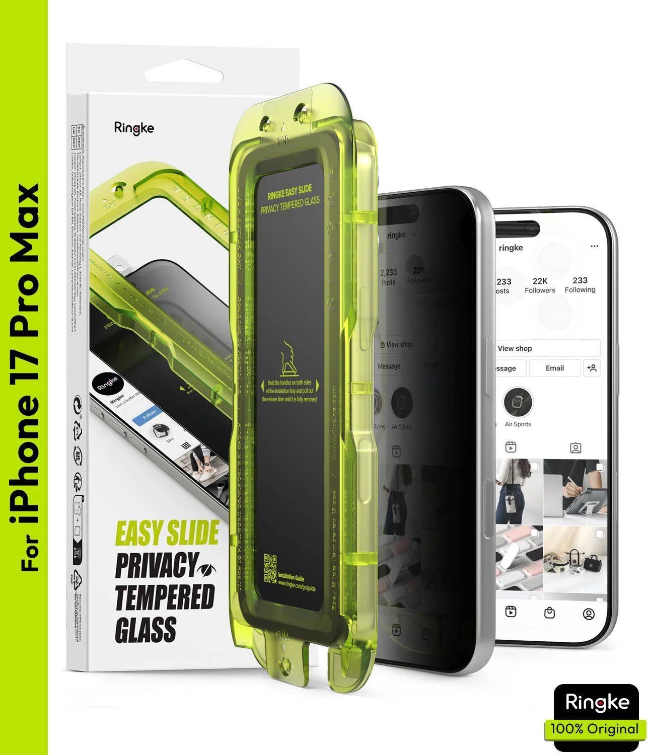 Ringke Tempered Glass Guard for Apple iPhone 17 Pro Max (Pack of