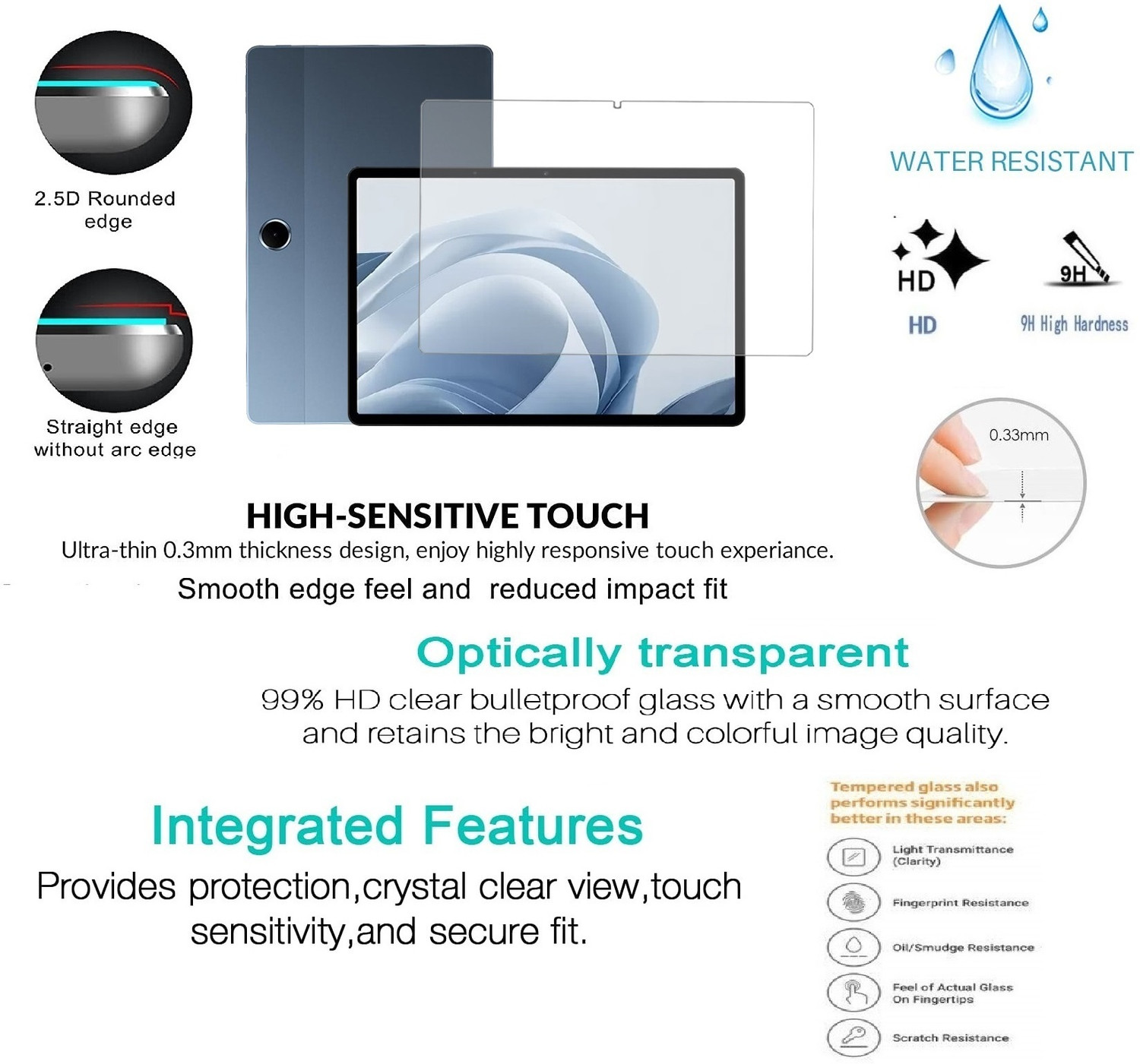 Image of Vetrivel Tempered Glass Guard for Oppo Pad SE 11 inch