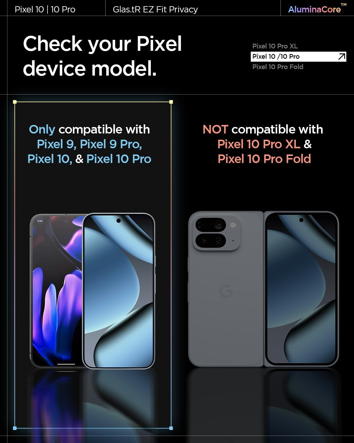 Image of Spigen Screen Guard with Applicator Kit for Pixel 10 Pro, Pixel 10, Pixel 9 Pro, Pixel 9