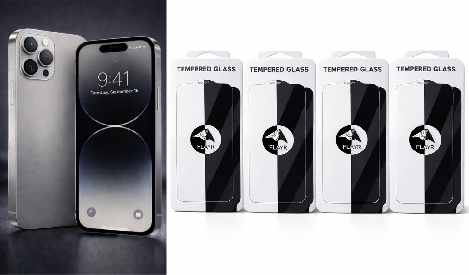 Image of PARAFLIK Tempered Glass Guard for IPHONE 15PROMAX BORDERLESS FLAYR SCREEN PROTECTOR GLASS DIAMOND QUALITY | EXPLOSION PROOF | BEZEL LESS