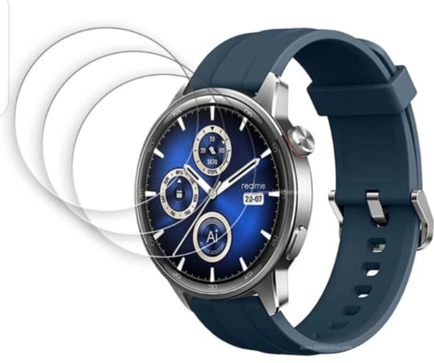 DB Tempered Glass Guard for REALME WATCH S2 1.43 SMART WATCH TEMPERED GLASS ( PACK OF 3)