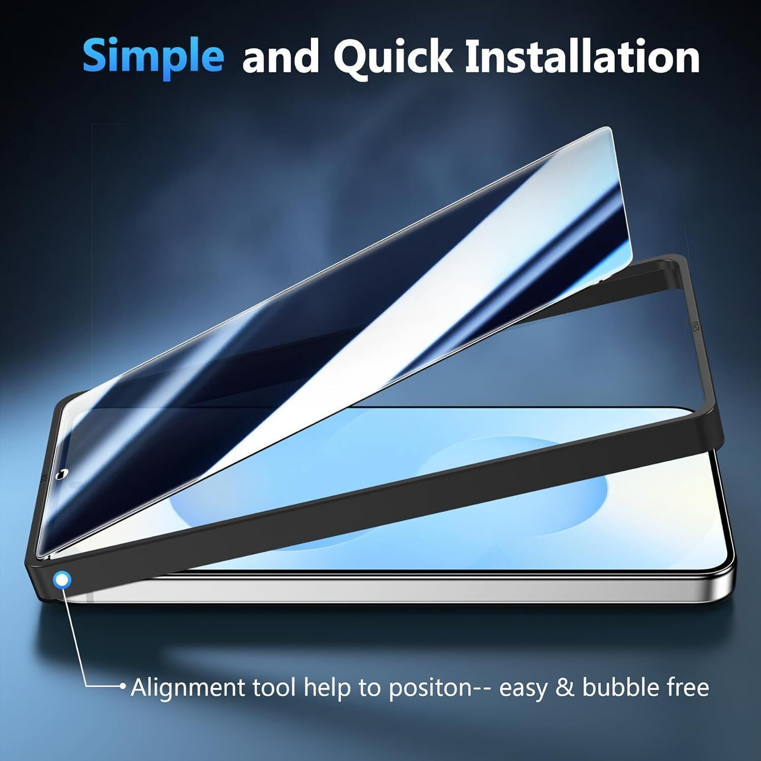 Image of Girind Tempered Glass Guard for Samsung Galaxy S25 5G, Privacy Screen Protector [9H Hardness] [Full Coverage] [Easy installation]