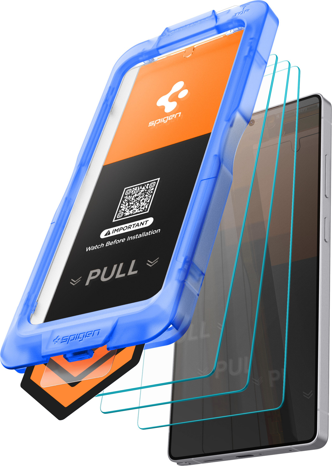 Image of Spigen Tempered Glass Guard for Samsung Galaxy S25 Ultra (Pack of 7)