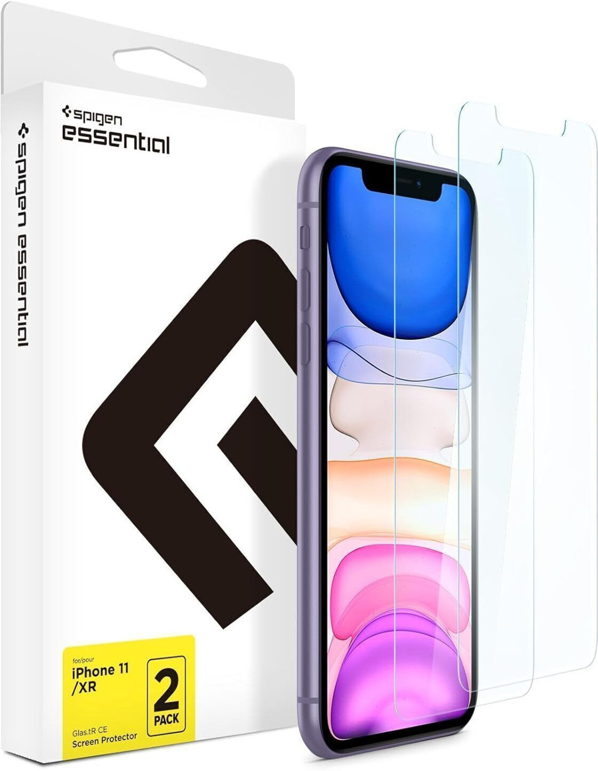 Image of Spigen Tempered Glass Guard for iPhone 11