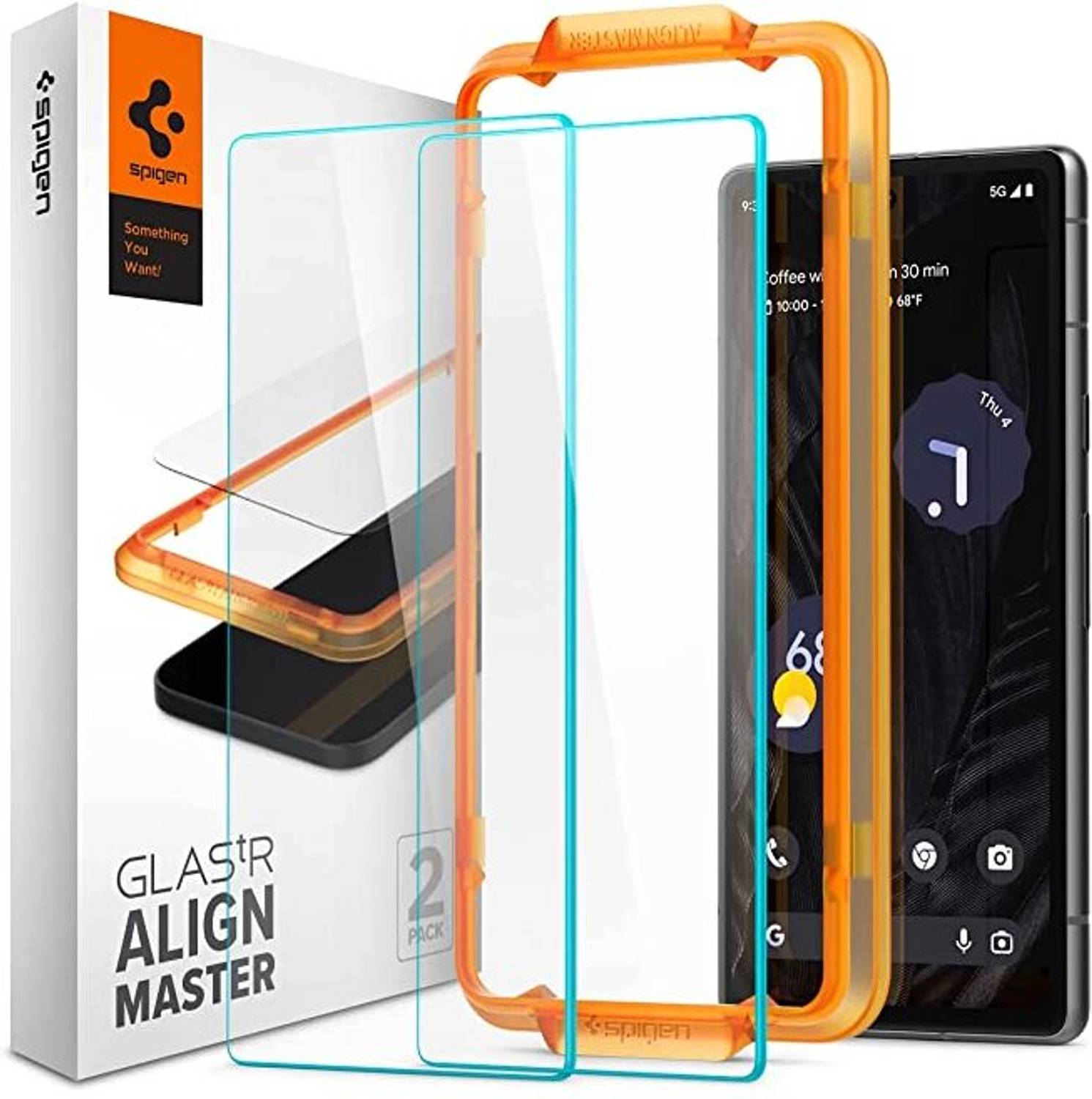 Spigen Tempered Glass Guard for Google Pixel 7a (Pack of 2)