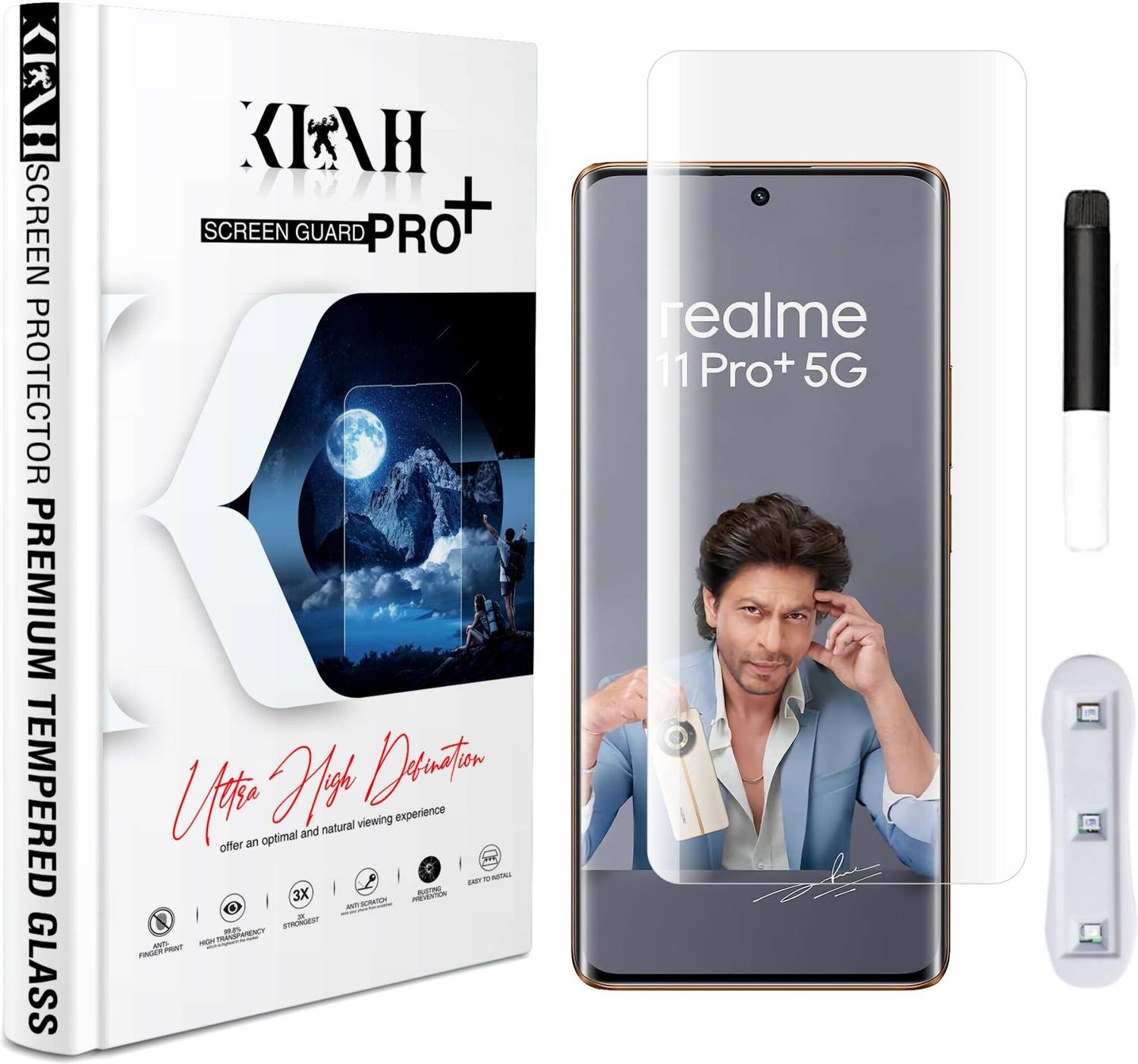 KLAH Tempered Glass Guard for Realme 11 Pro+ 5G (Pack of 1)