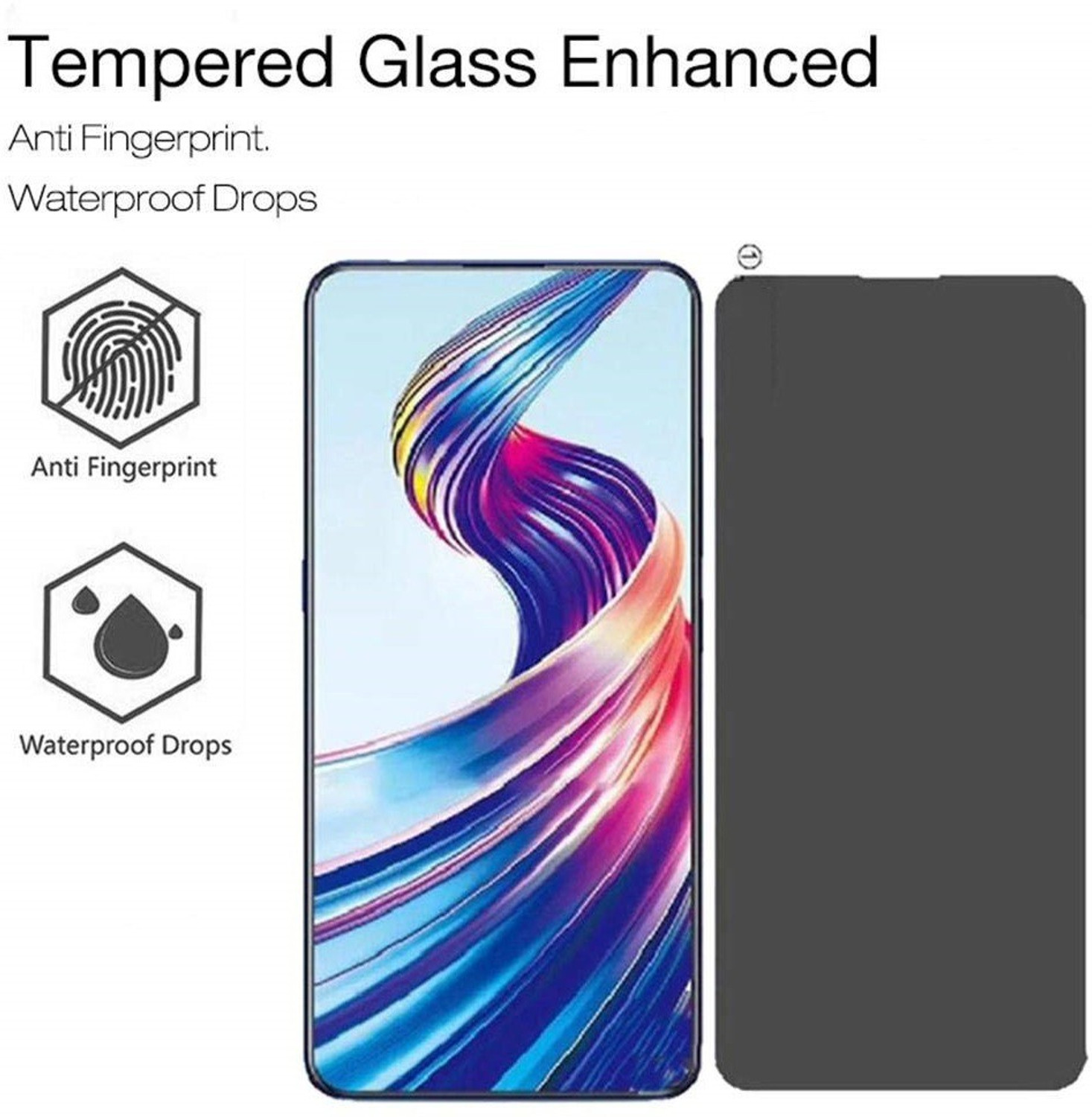 Image of ELEF Tempered Glass Guard for Samsung Galaxy A14 5G Full Coverage Anti-Spy 9H Hardness Screen Protector