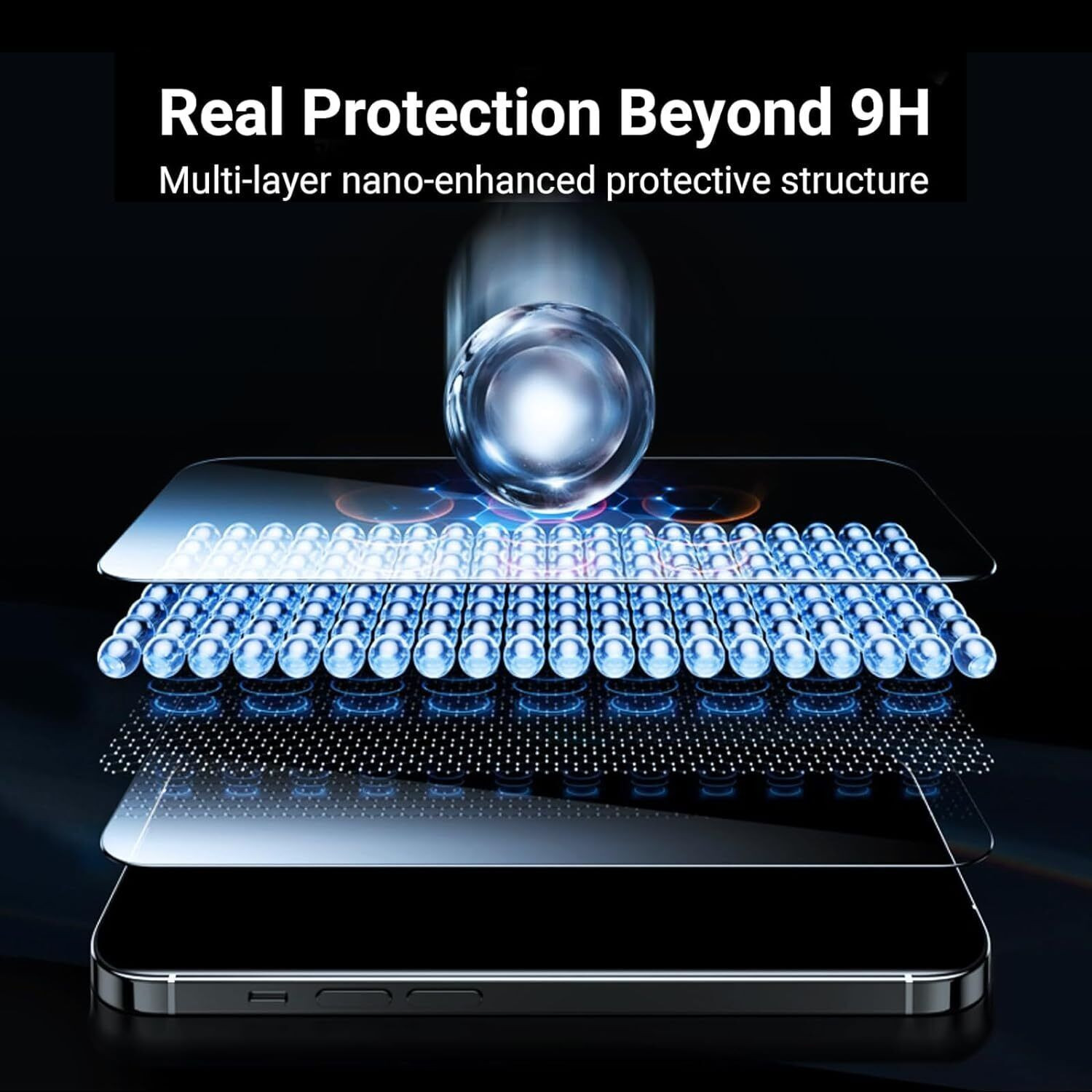 Image of iWishKart Edge To Edge Tempered Glass for vivo X200T 5G, Premium Military grade Edge to Edge Premium gorilla temper black glass screen guard with Self Installation Guide - Wet & Dry wipes, Dust Absorber | **60 Days With Warranty**