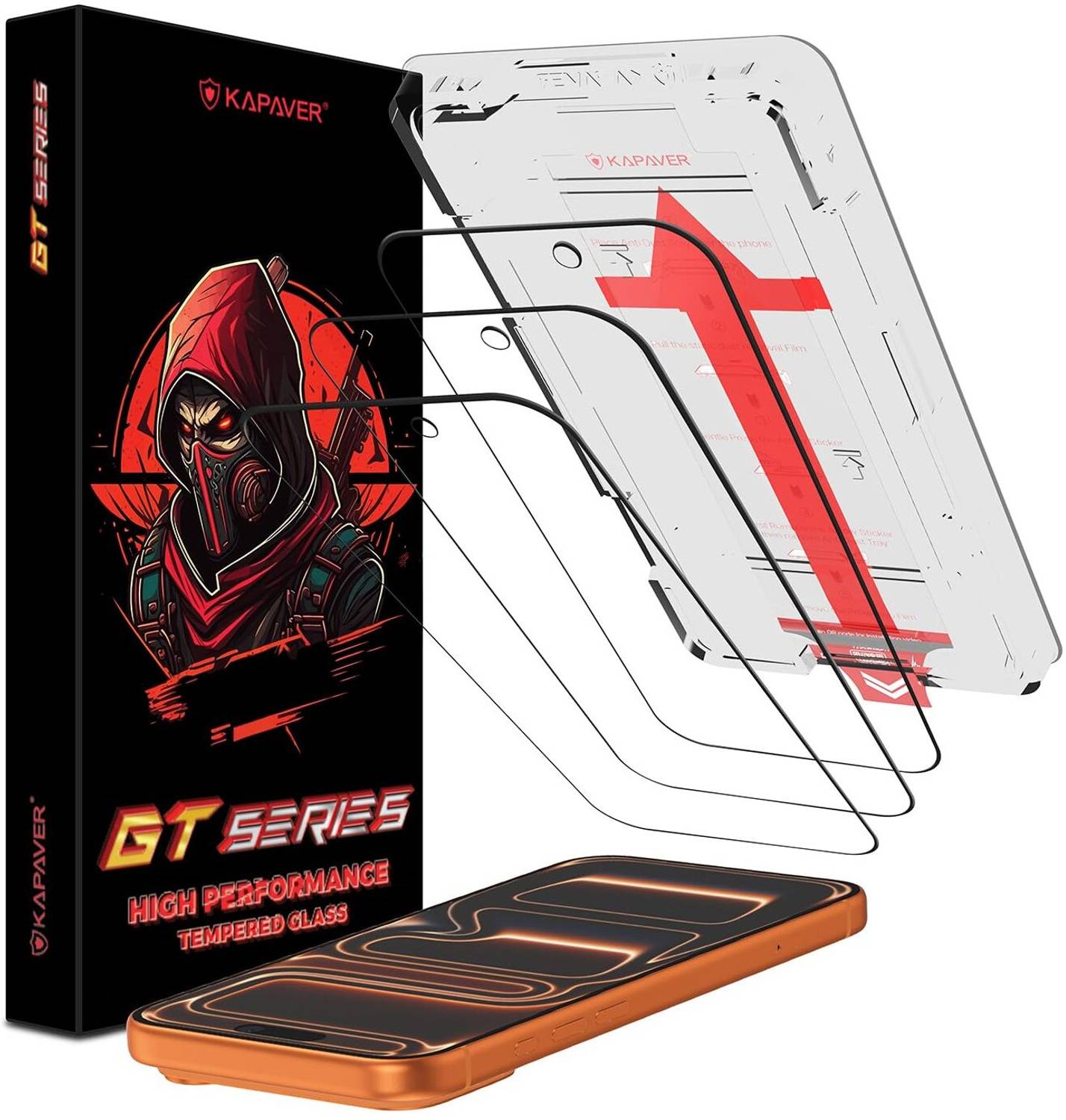Kapaver Tempered Glass Guard for Apple iPhone 17 Pro Max, Apple i