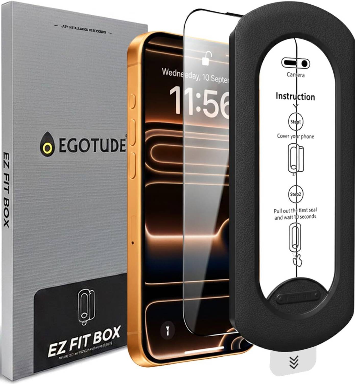 Egotude Tempered Glass Guard for iPhone 17ProMax (Pack of 1)