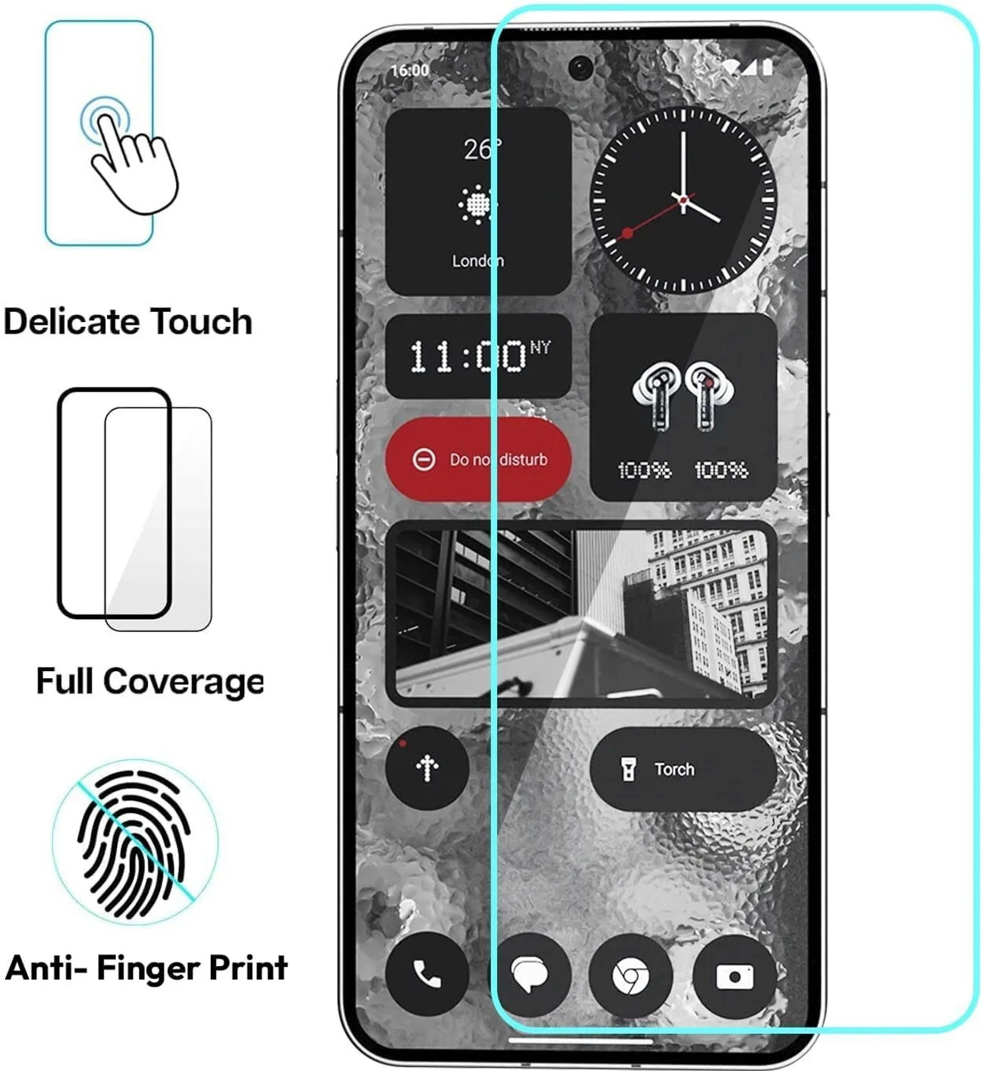 Image of Kapaver Screen Guard with Applicator Kit for Nothing Phone 2
