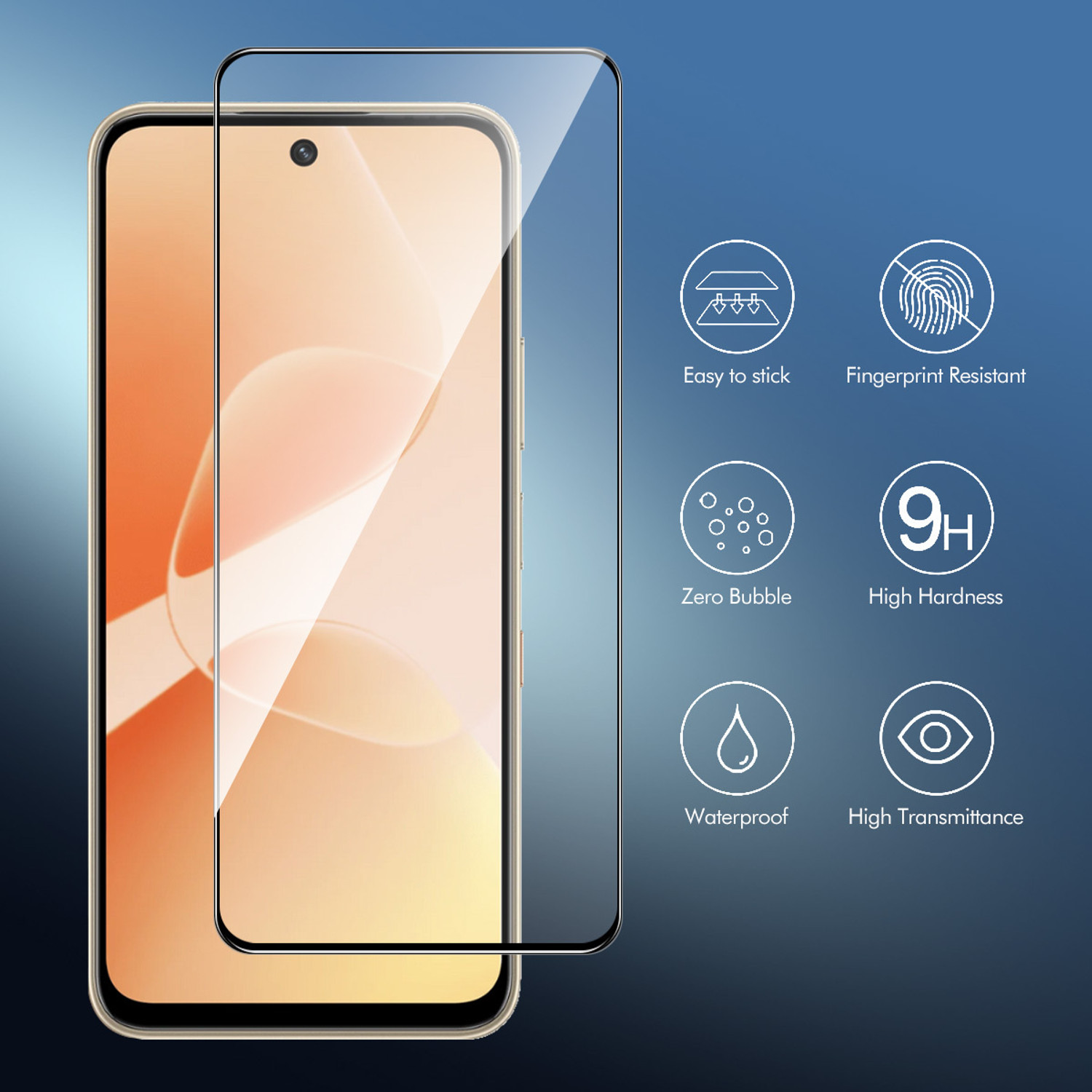 Image of XTRENGTH Edge To Edge Tempered Glass for Samsung Galaxy M47 5G, with Easy Installation Kit