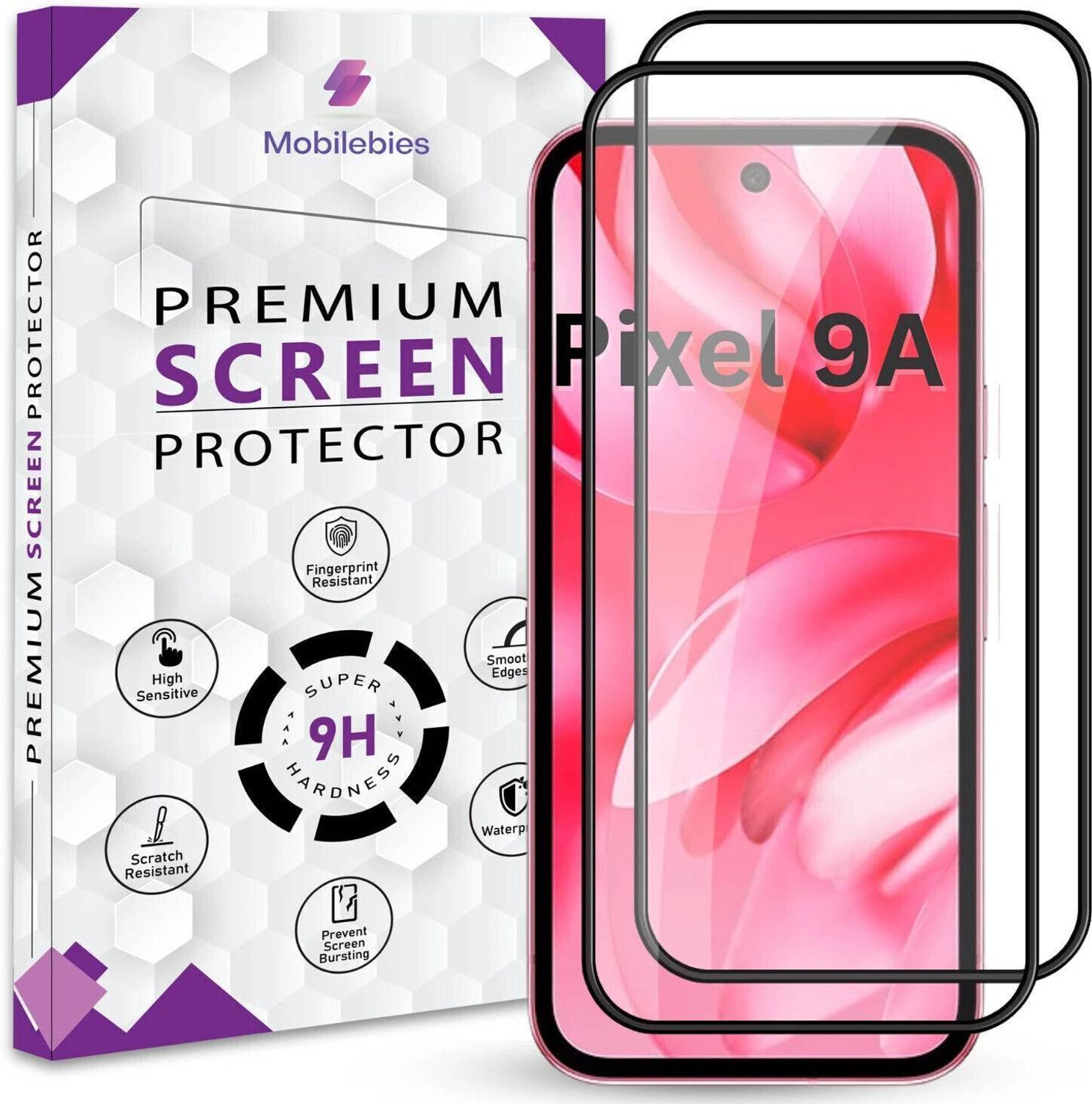 Mobilebies Tempered Glass Guard for Google Pixel 9A 5G Premium Sc
