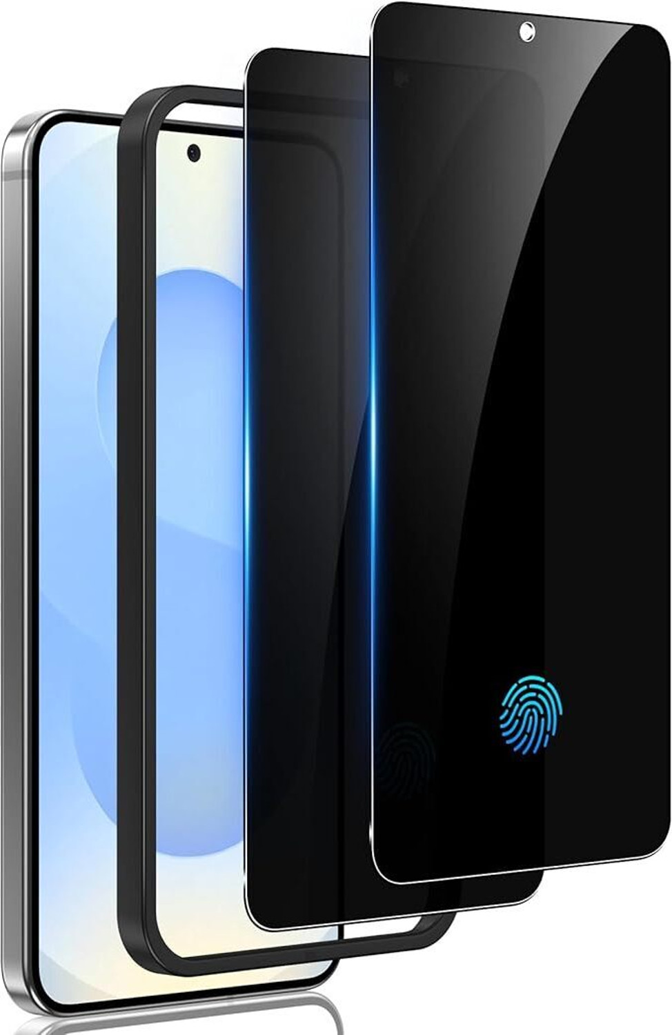 Image of Girind Tempered Glass Guard for Samsung Galaxy S25 5G, Privacy Screen Protector [9H Hardness] [Full Coverage] [Easy installation]