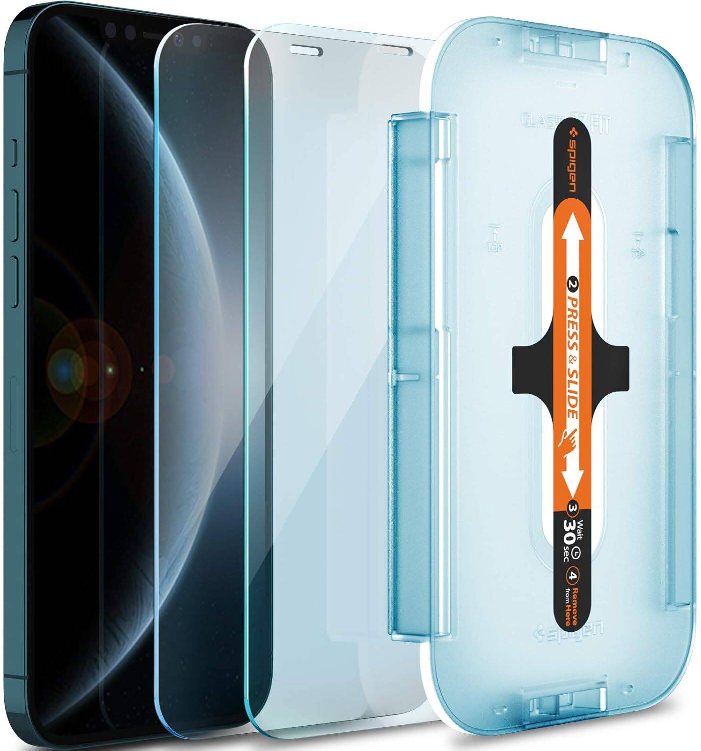 Spigen Tempered Glass Guard for iPhone 12 Pro Max (Pack of 2)