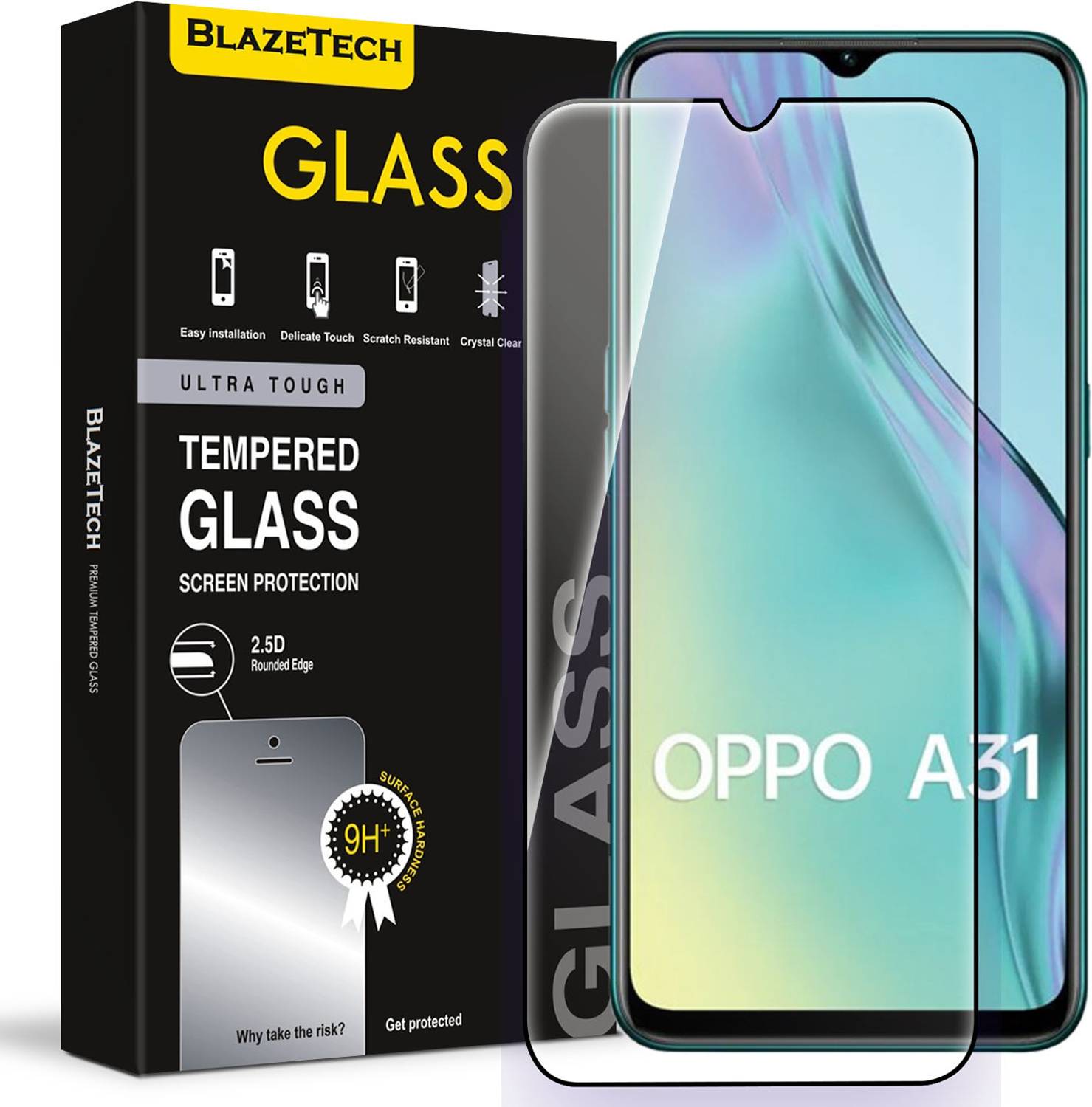 BlazeTech Tempered Glass Guard for Oppo A31