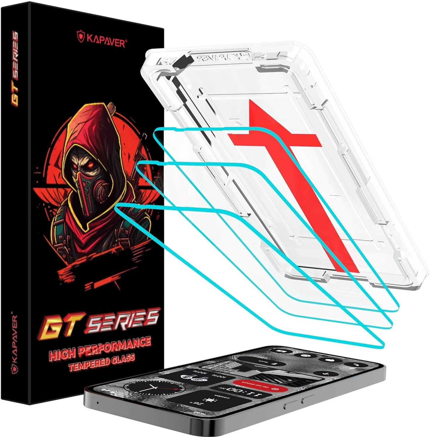 Image of Kapaver Screen Guard with Applicator Kit for Nothing Phone 2