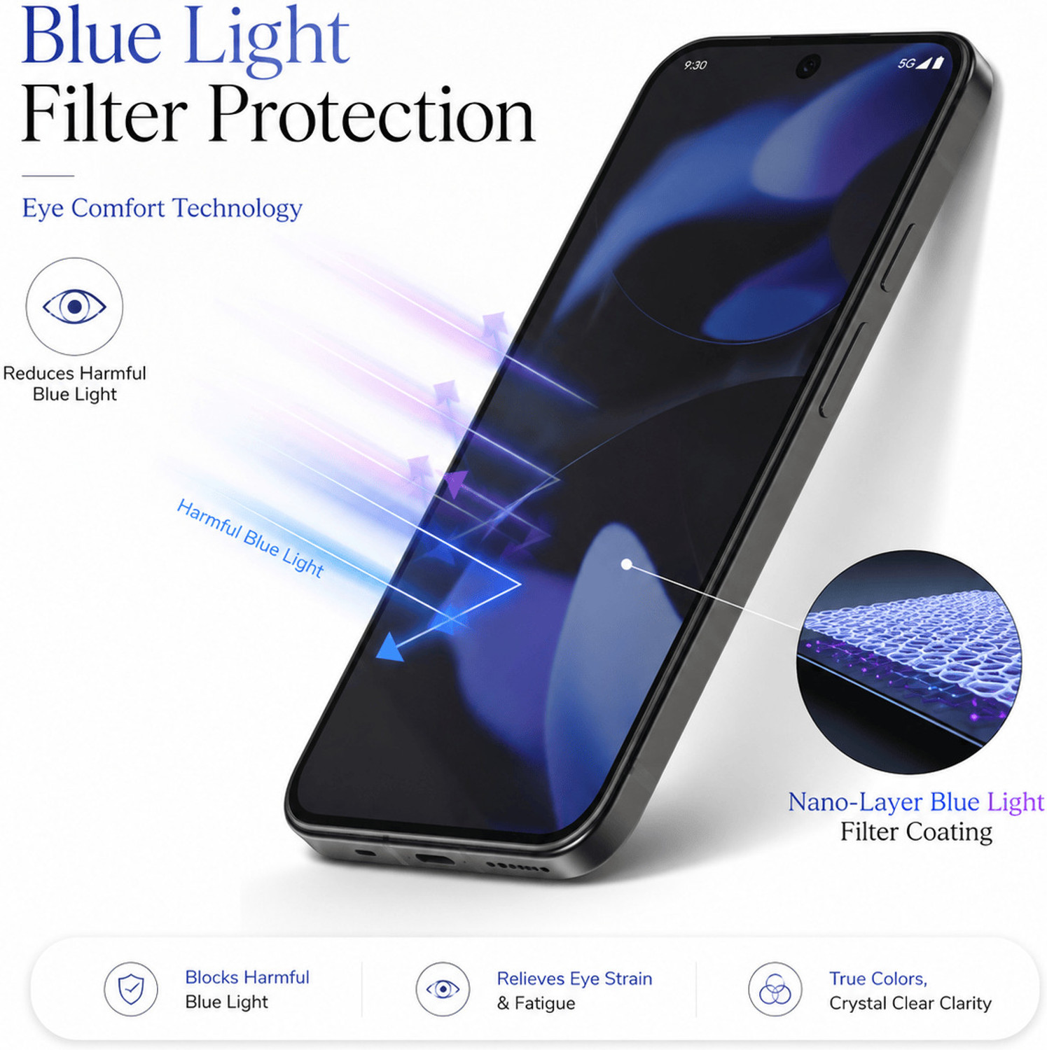 Image of ArmourPro Tempered Glass Guard for Google Pixel 9 5G, Pixel 9 Pro, Google Pixel 10, Pixel 10 Pro, Bordless Privacy Anti-Spy Protection with Cable Protector