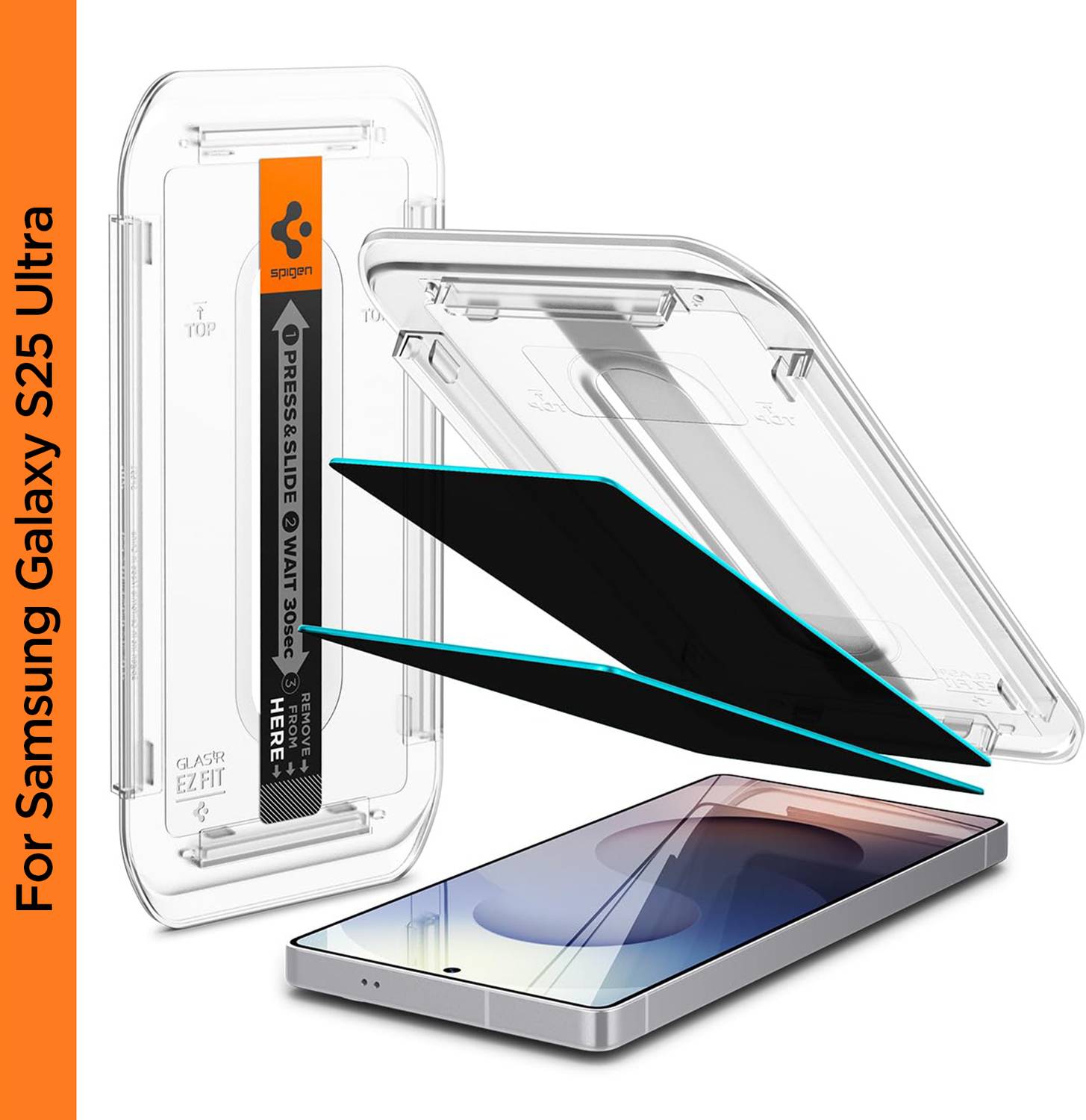Spigen Tempered Glass Guard for Samsung Galaxy S25 Ultra (EZ Fit