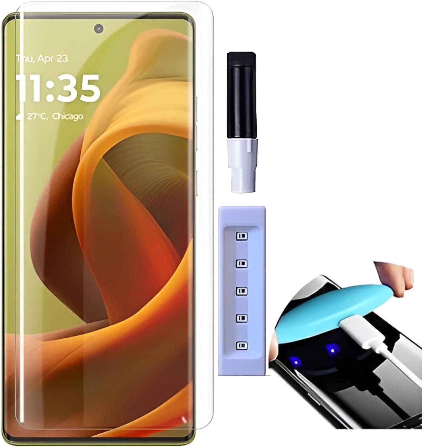 SPCORE Edge To Edge Tempered Glass for Motorola G85 5G, Moto G85