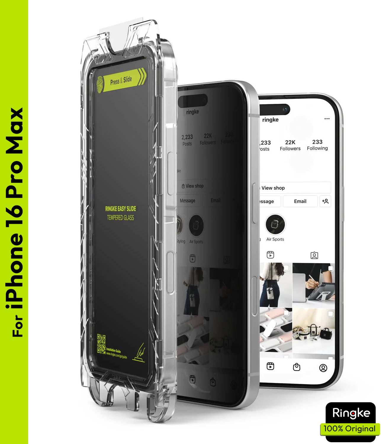 Ringke Tempered Glass Guard for Apple iPhone 16 Pro Max (Pack of