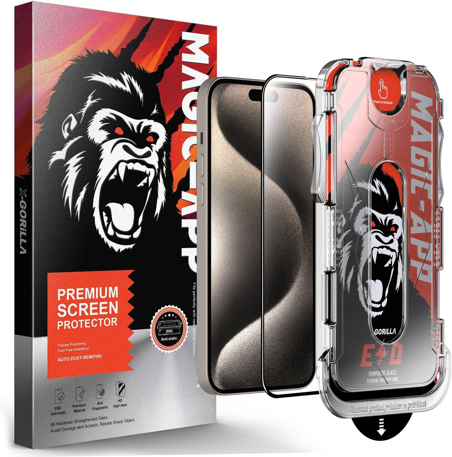 Martzilla Tempered Glass Guard for Apple iPhone 15 Plus, Apple iPhone 16 Plus