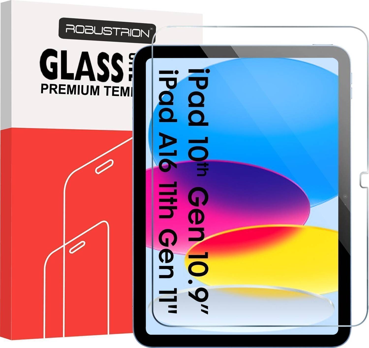 ROBUSTRION Tempered Glass Guard for iPad A16 11th Generation / iPad 10th Gen / iPad 11th Generation Tempered Glass Screen Protector Guard