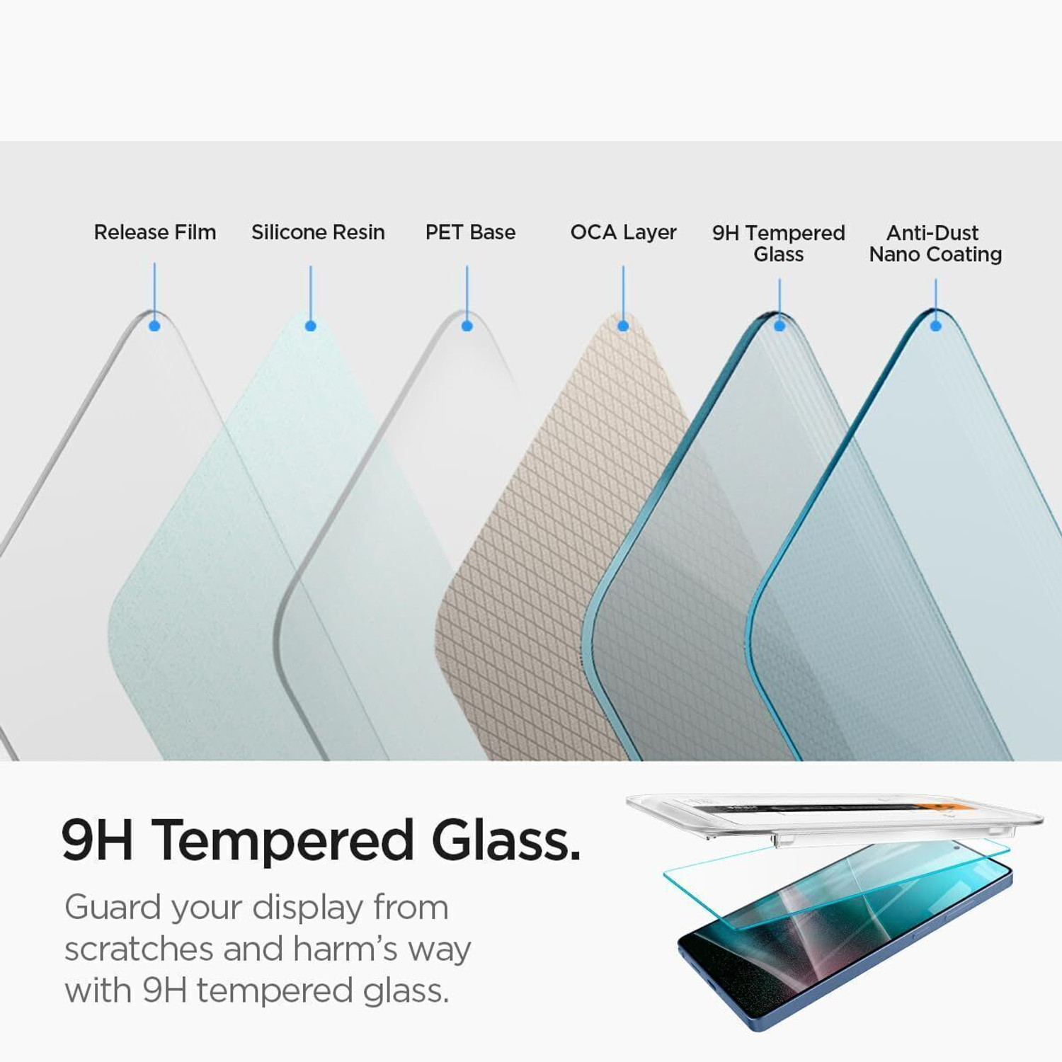 Image of Spigen Screen Guard with Applicator Kit for Samsung Galaxy S25 Ultra (EZ Fit)