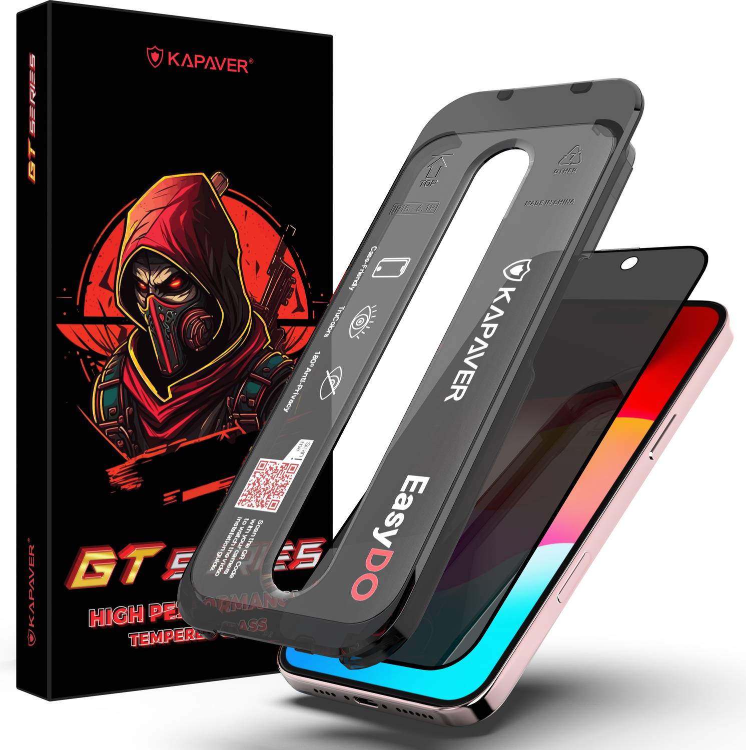 Kapaver Tempered Glass Guard for Apple iPhone 16 (Pack of 1)